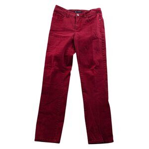 Lee Womens Jeans Size 6 Medium Classic Straight Leg Casual Mid Rise Red Denim